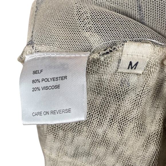 Kamana Art To Wear Lagenlook Mesh Lace Open Duster Cardigan SZ M - Picture 12 of 12